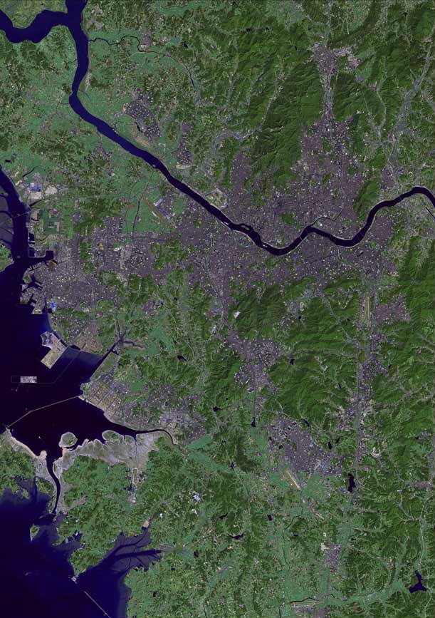 Seoul satellite map
